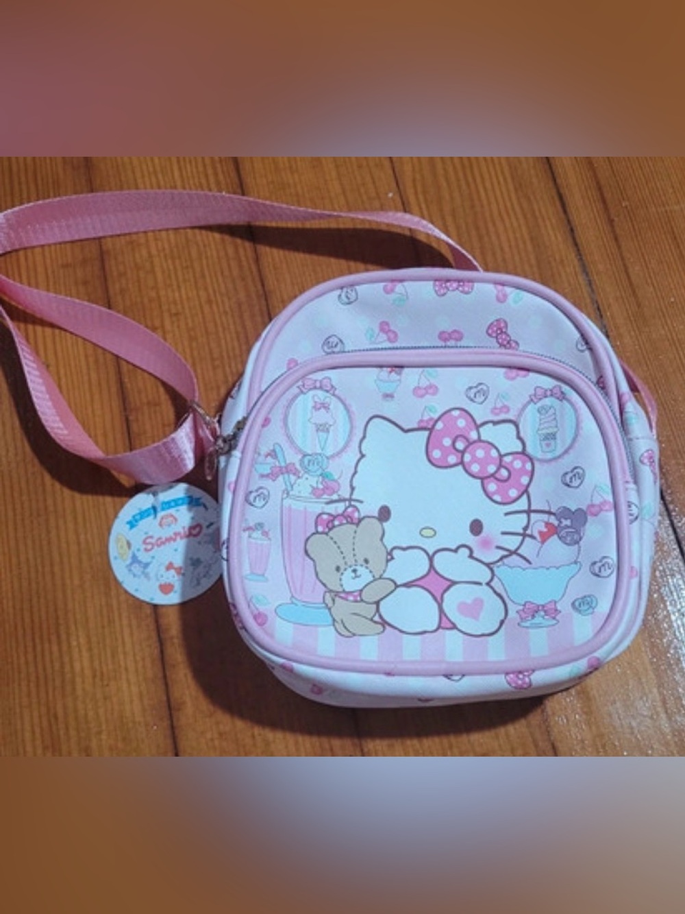 Sanrio Hello Kitty Pink and White Kids Shoulder Bag